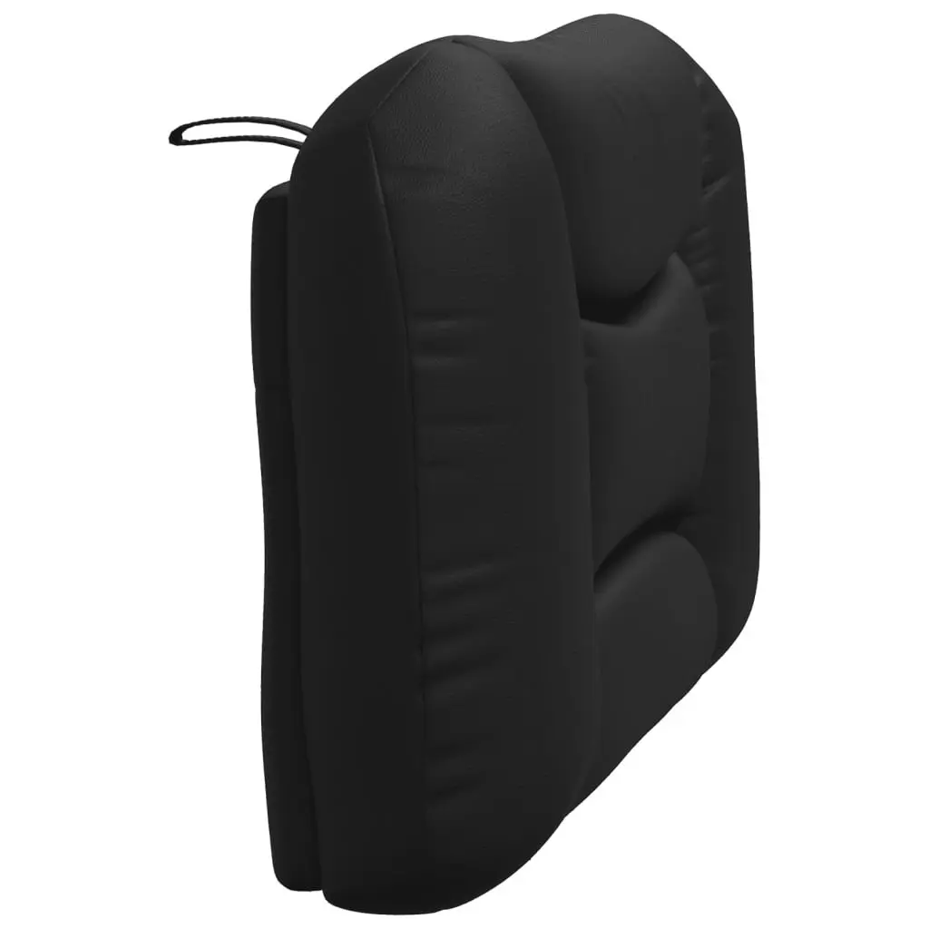 Cushion Headboard 90cm Black Faux Leather Wall Mounted Support Pillow