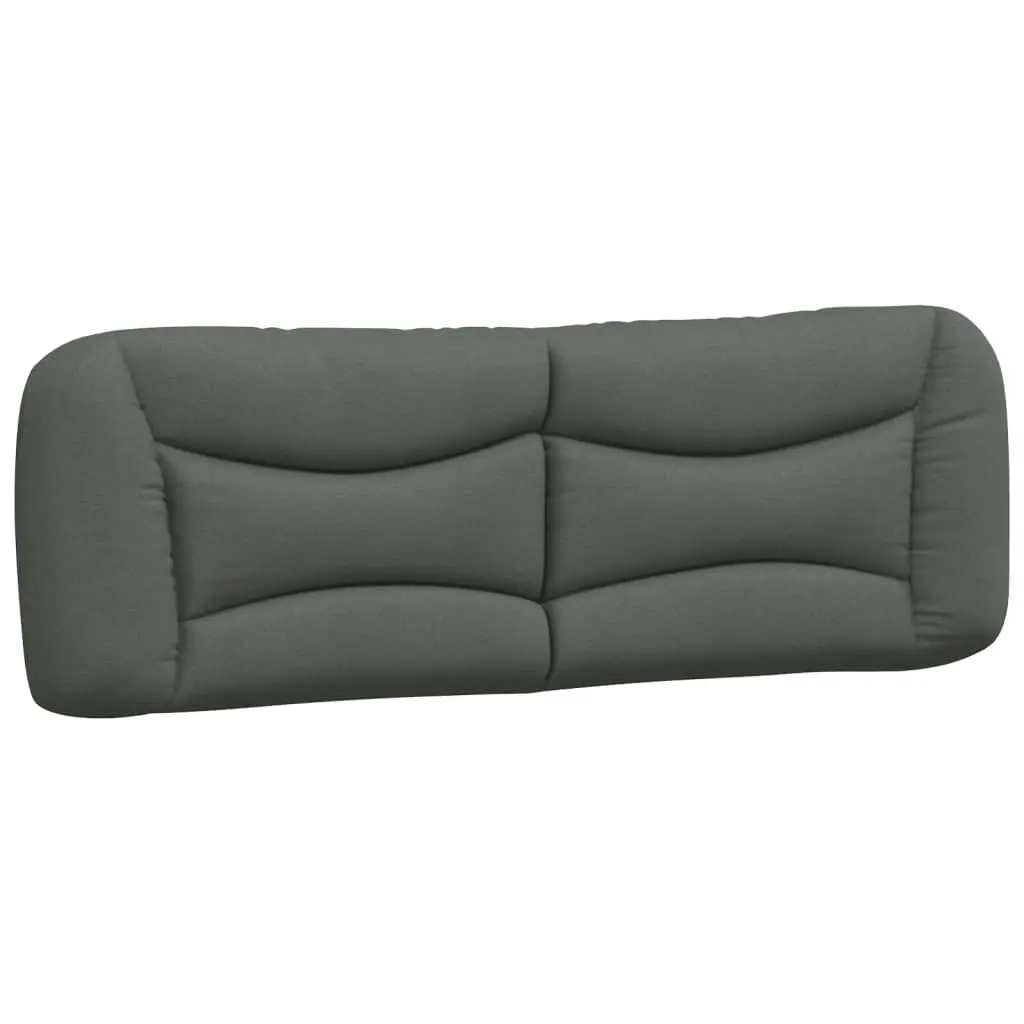 Headboard Cushion Queen Bed Upholstered Pillow Wall Mount Dark Grey 152cm