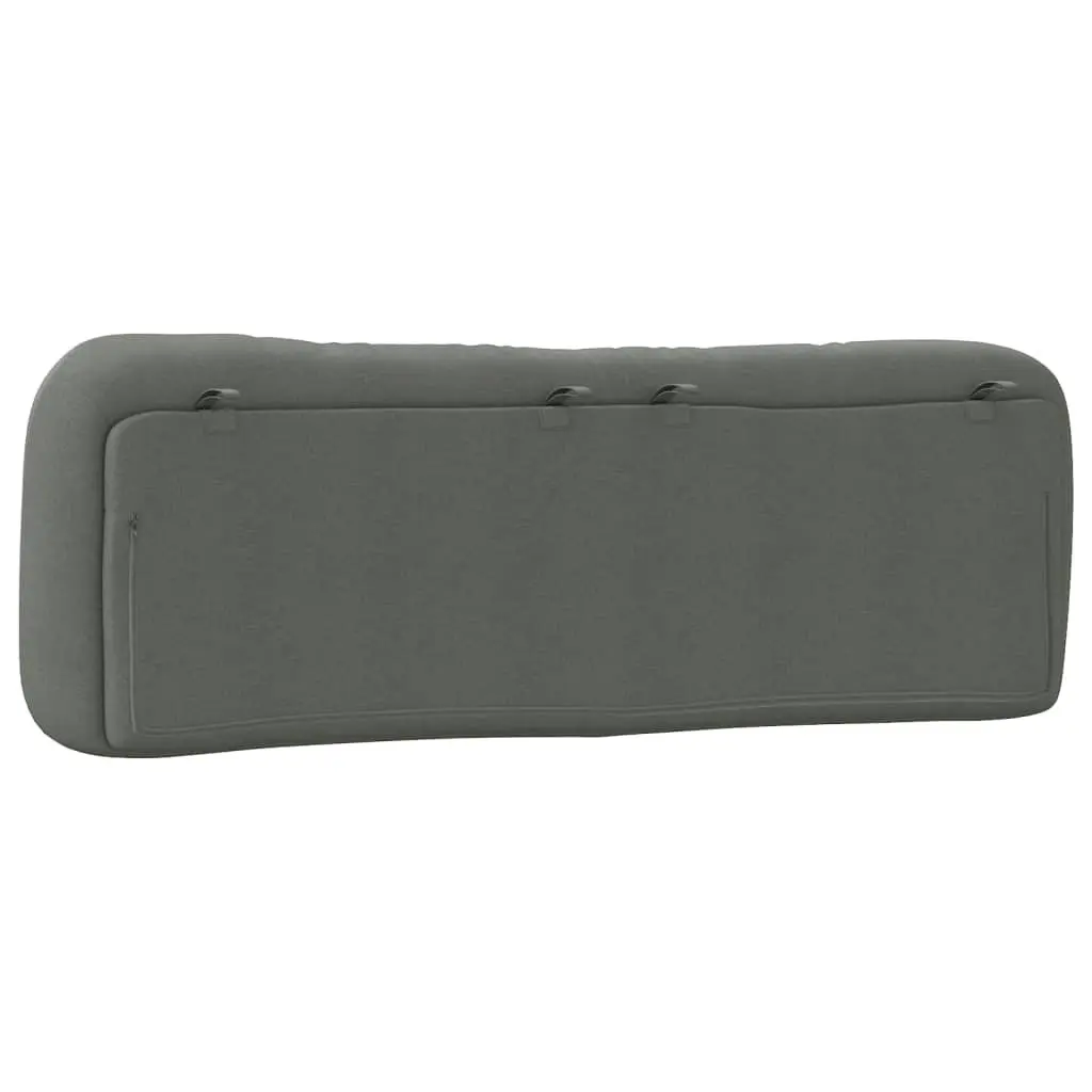 Headboard Cushion Queen Bed Upholstered Pillow Wall Mount Dark Grey 152cm