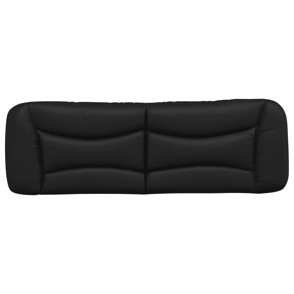 Headboard Cushion Queen Bed Pillow Black Faux Leather Wall Mount 152cm Bedroom