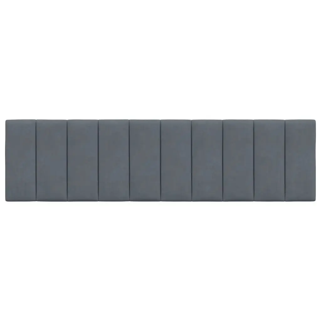Velvet Headboard Cushion 180cm Dark Grey Soft Foam Wall Mounted Bed Pillow Support