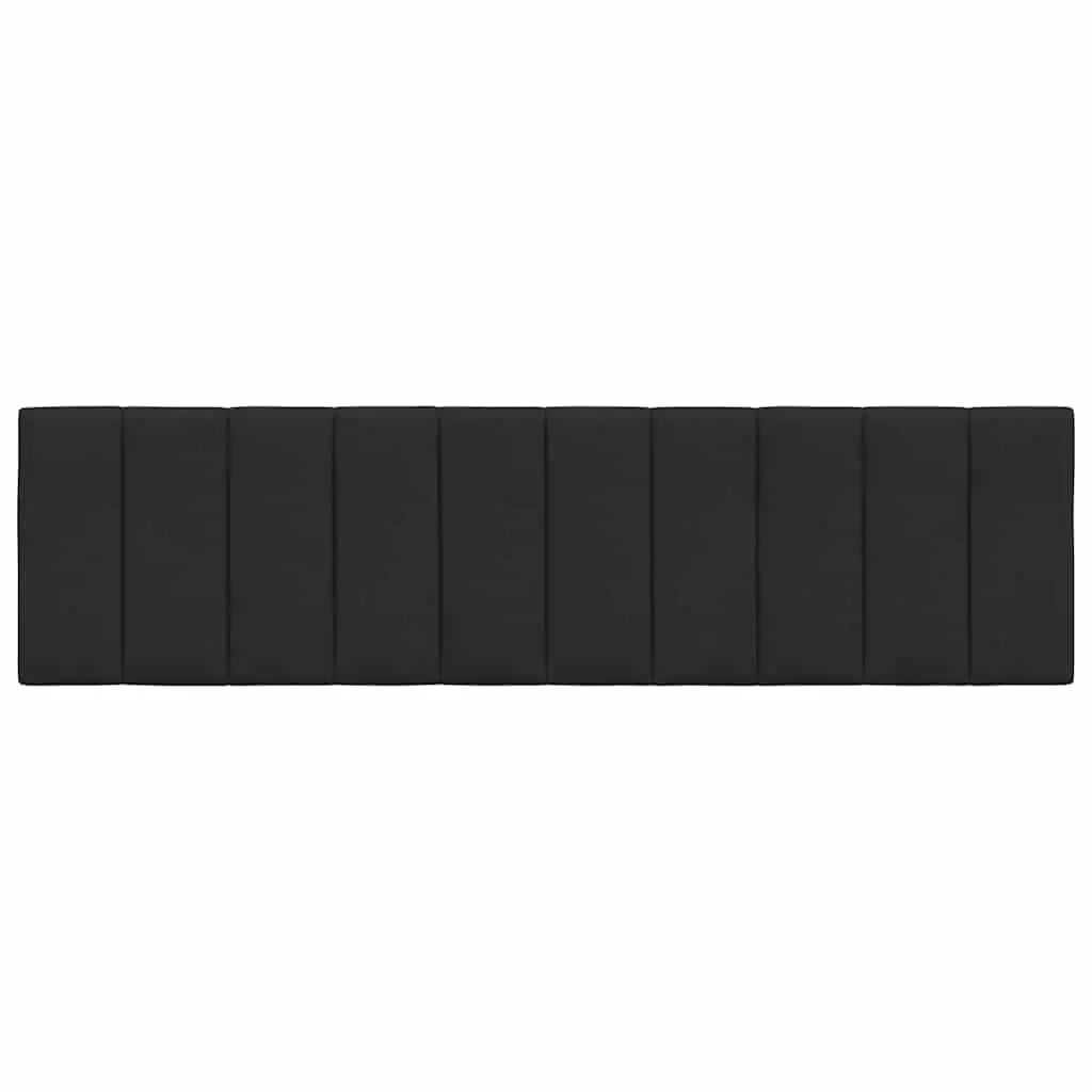 Headboard Cushion Black 180cm Velvet Wall Mounted Bed Pillow with Straps