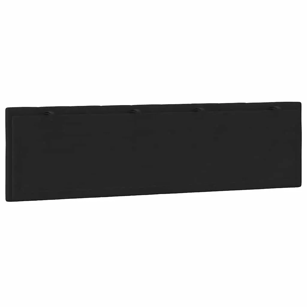 Headboard Cushion Black 180cm Velvet Wall Mounted Bed Pillow with Straps