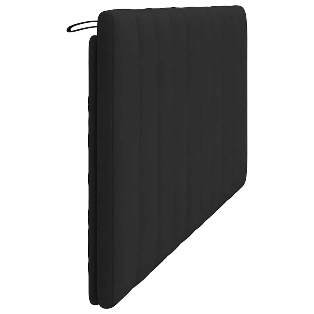 Headboard Cushion Black 180cm Velvet Wall Mounted Bed Pillow with Straps
