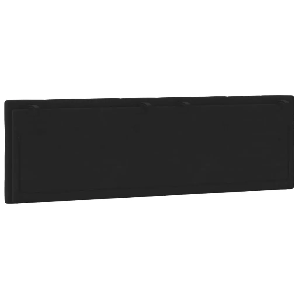 Wall Mounted Headboard Cushion Black Velvet Queen Size Upholstered Bed Pillow with Foam Filling