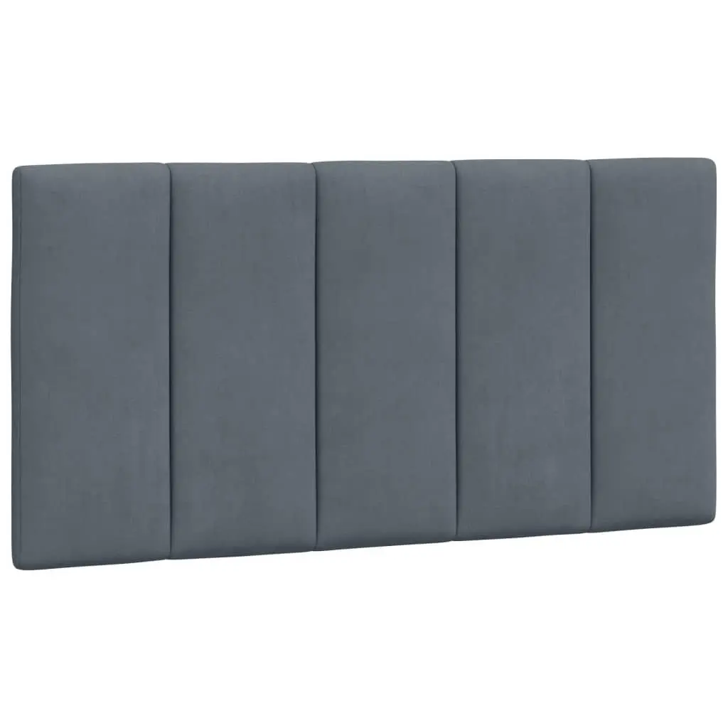 Headboard Cushion Grey Velvet King Single Foam Padded Wall Mount
