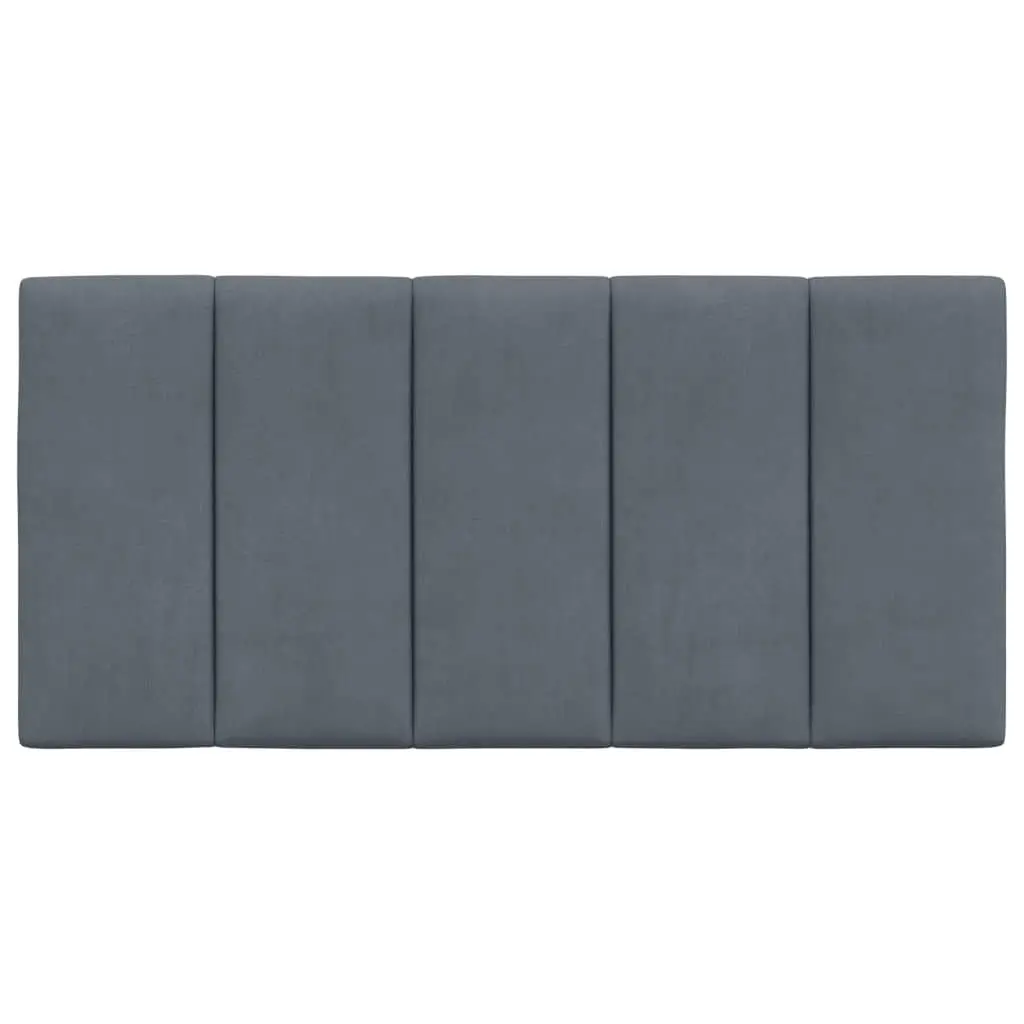 Headboard Cushion Grey Velvet King Single Foam Padded Wall Mount