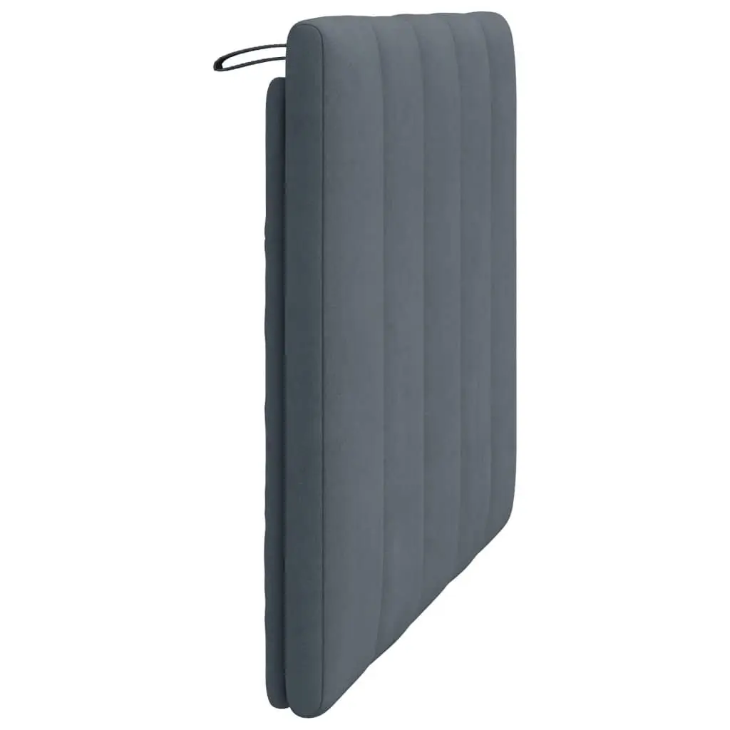 Headboard Cushion Grey Velvet King Single Foam Padded Wall Mount