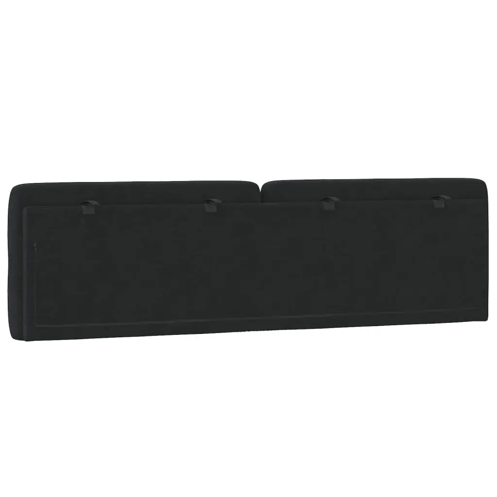 Headboard Cushion Black Velvet 180 cm Diamond Quilted Wall Mount Bed Pillow Support