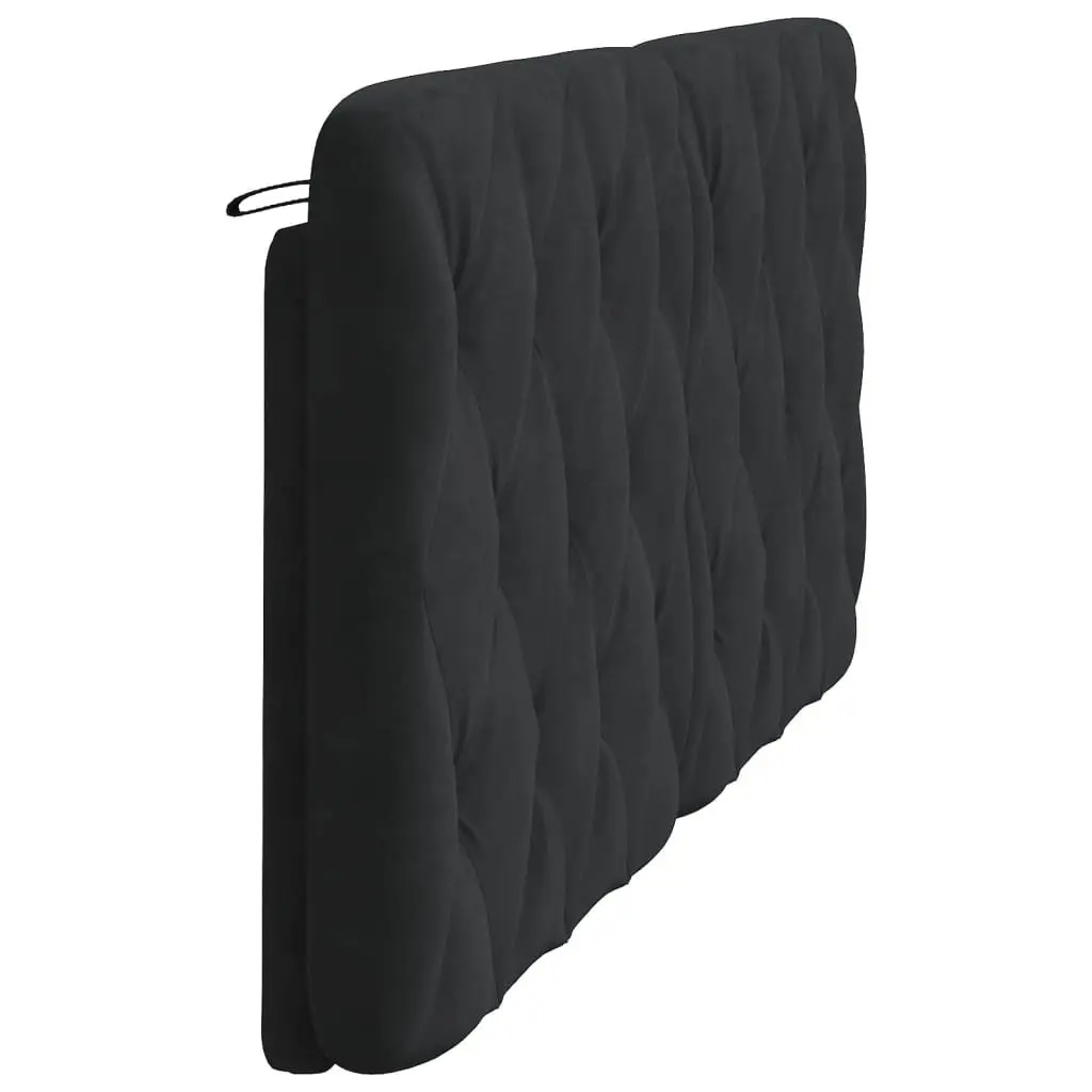 Headboard Cushion Black Velvet 180 cm Diamond Quilted Wall Mount Bed Pillow Support