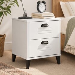 White Nightstand with Ample Storage Space