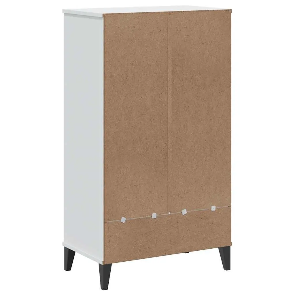 Shoe Storage Cabinet White Engineered Wood Organiser Ample Space Durable Construction