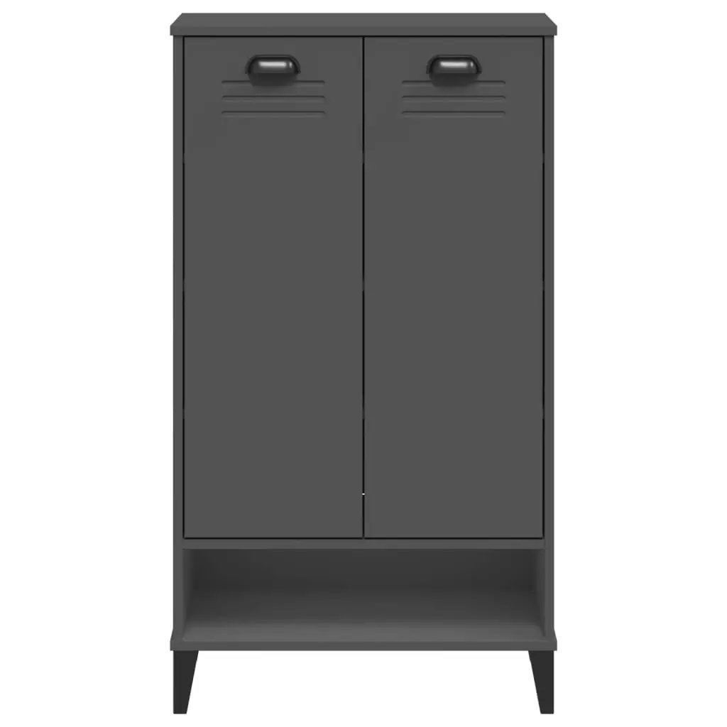 Shoe Storage Unit Anthracite Grey Engineered Wood Organiser Cupboard