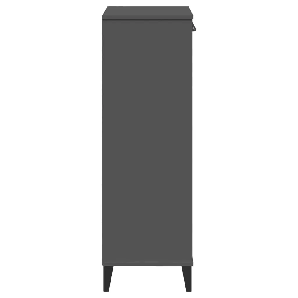 Shoe Storage Unit Anthracite Grey Engineered Wood Organiser Cupboard