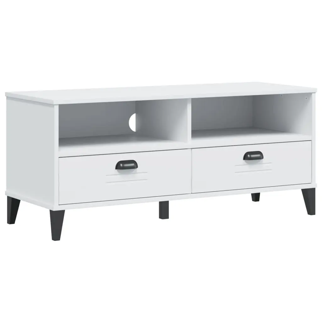 White Engineered Wood TV Storage Unit