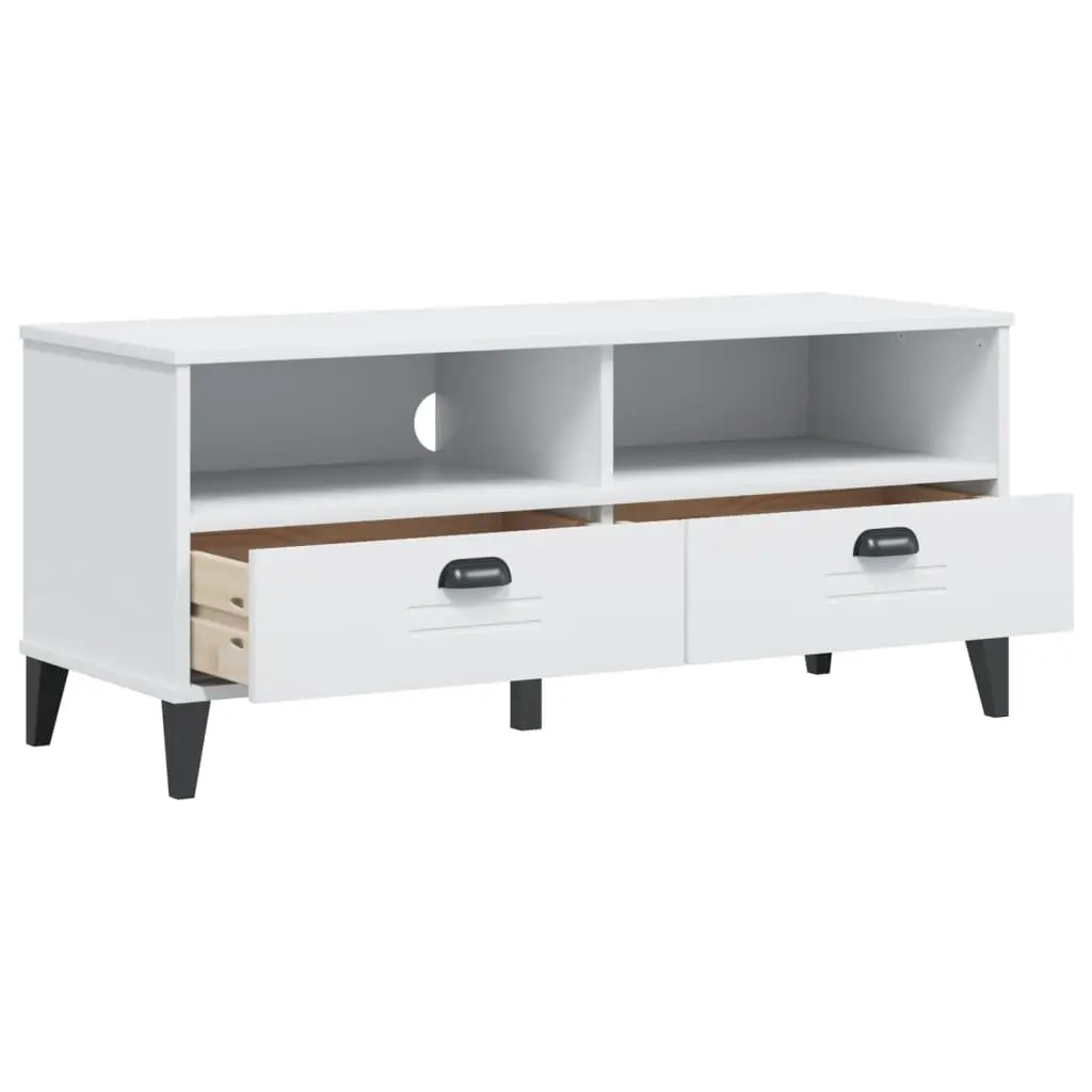 White Engineered Wood TV Storage Unit
