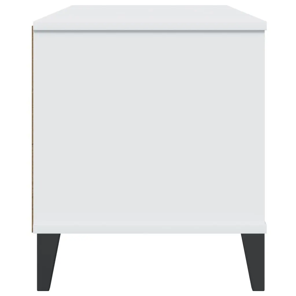 White Engineered Wood TV Storage Unit