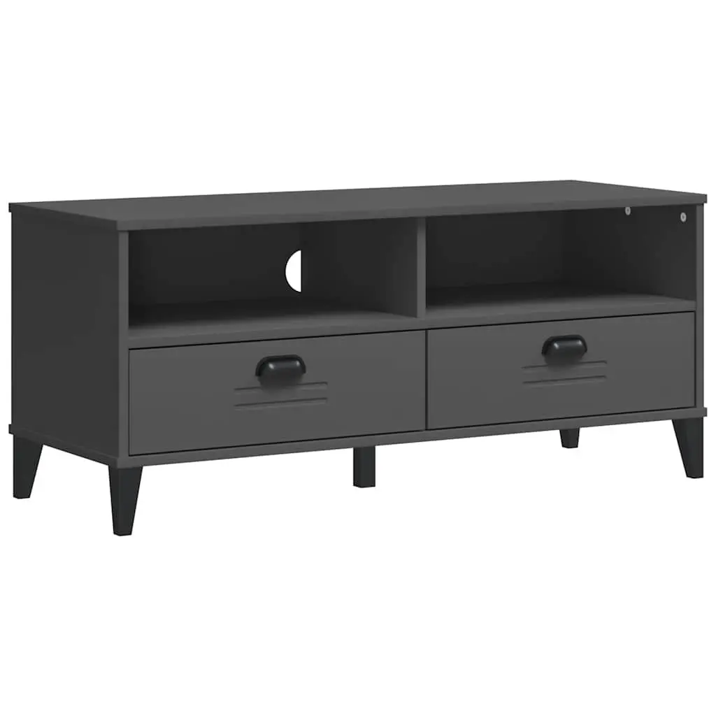 TV Cabinet Anthracite Grey Engineered Wood Media Storage Unit Sideboard Display