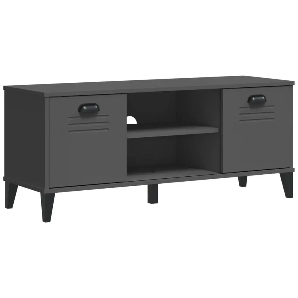 Engineered Wood Shoe Bench Anthracite Grey Storage Rack Organiser Entryway 106x35x45cm