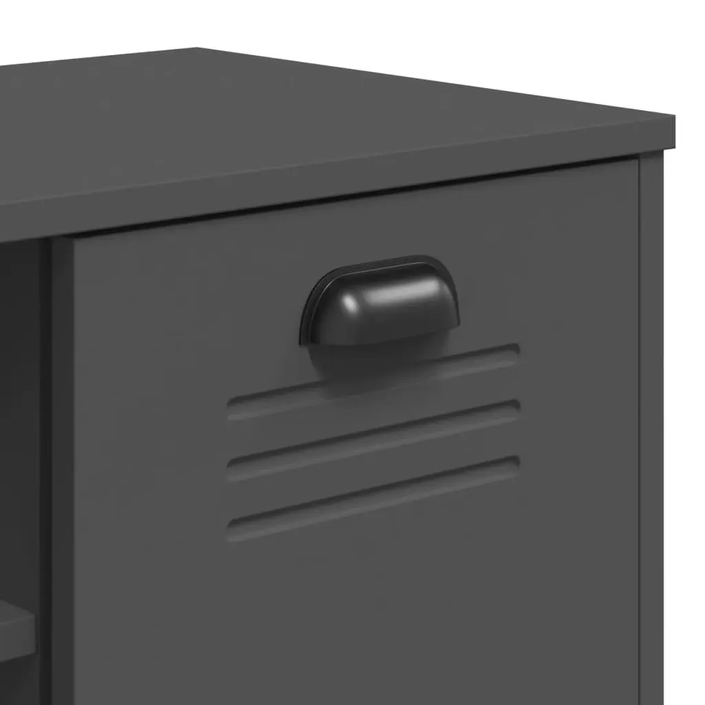 Engineered Wood Shoe Bench Anthracite Grey Storage Rack Organiser Entryway 106x35x45cm