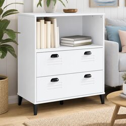 Compact White Bookcase 80x40x90 cm for Modern Spaces