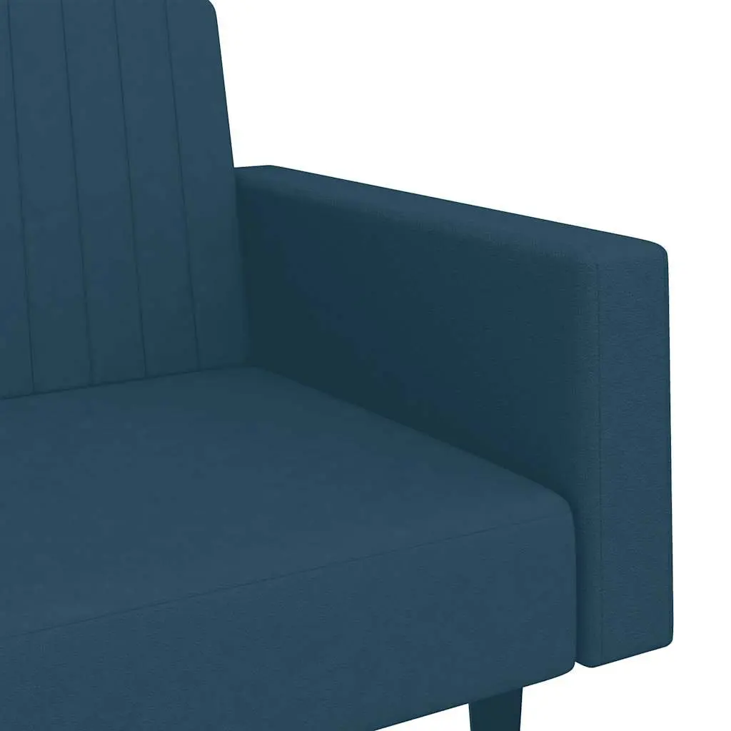Sofa Bed Blue Velvet 2-Seater Convertible Sleeper Couch Day Bed