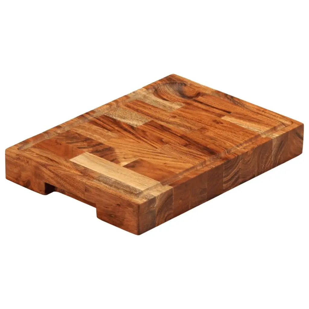 Solid Wood Chopping Board 30x21x4 cm Kitchen Cutting Serving Acacia Natural