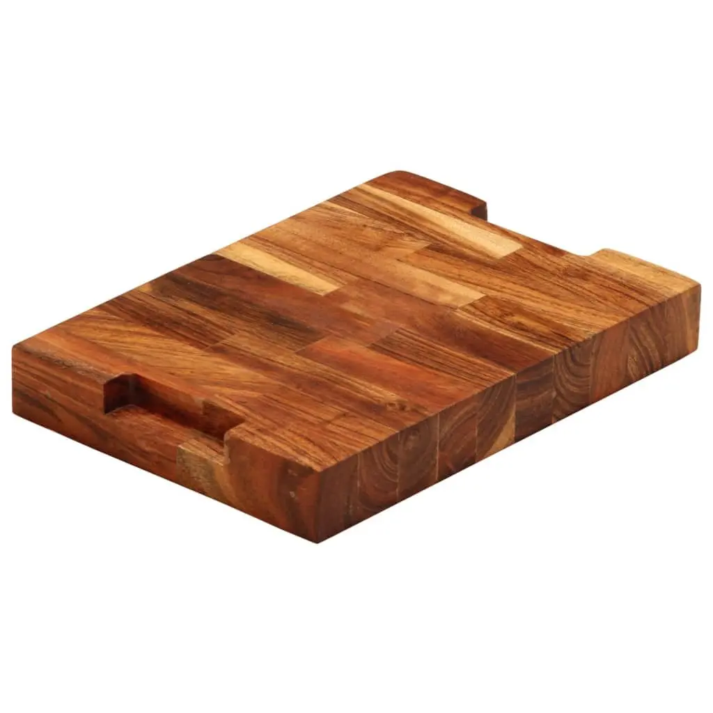 Solid Wood Chopping Board 30x21x4 cm Kitchen Cutting Serving Acacia Natural
