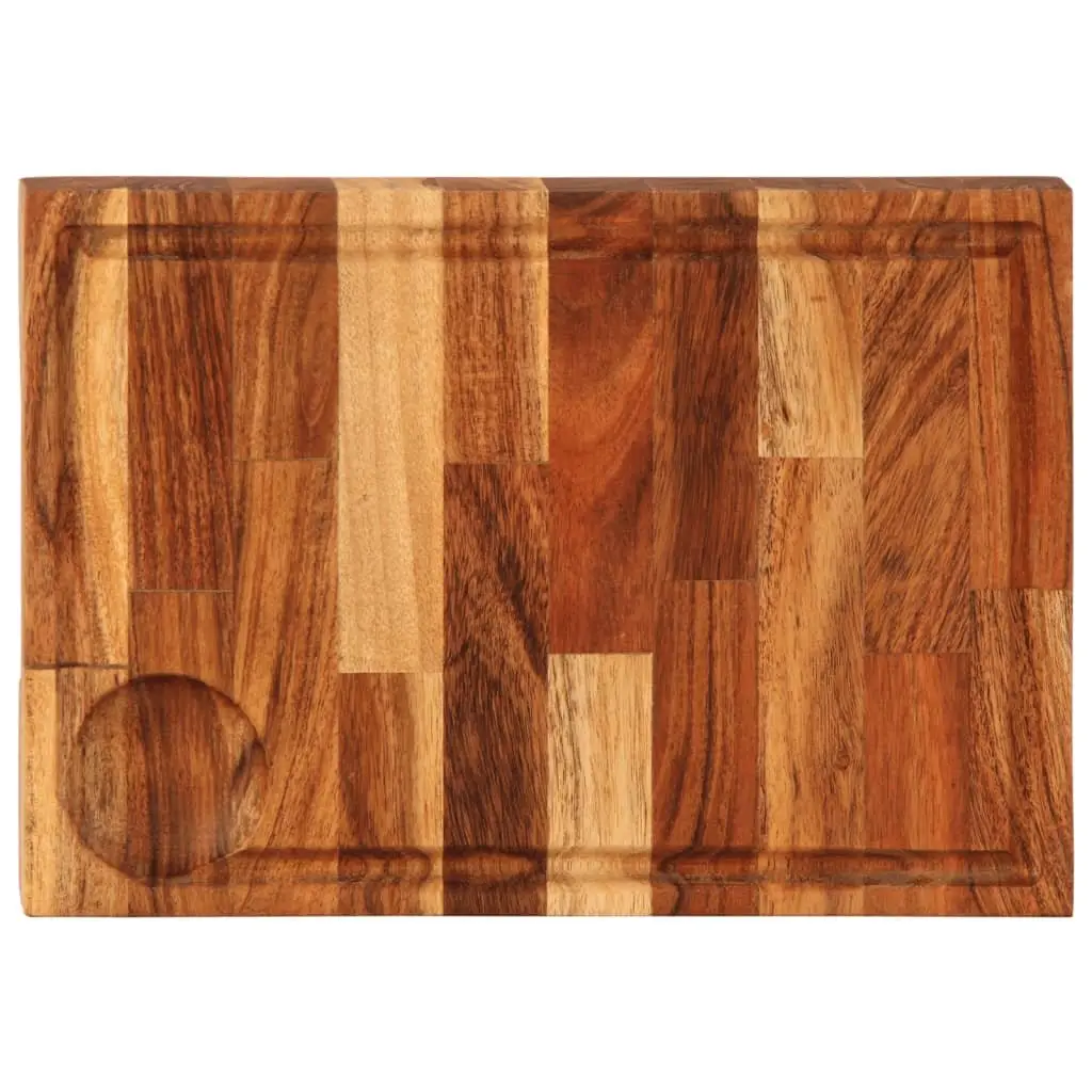 Solid Wood Chopping Board 30x21x4 cm Kitchen Cutting Serving Acacia Natural