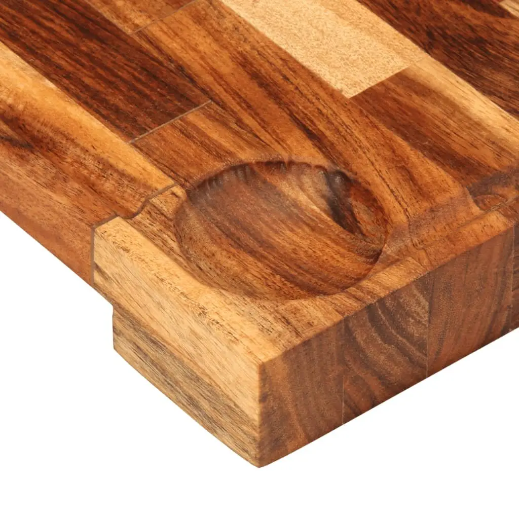 Solid Wood Chopping Board 30x21x4 cm Kitchen Cutting Serving Acacia Natural