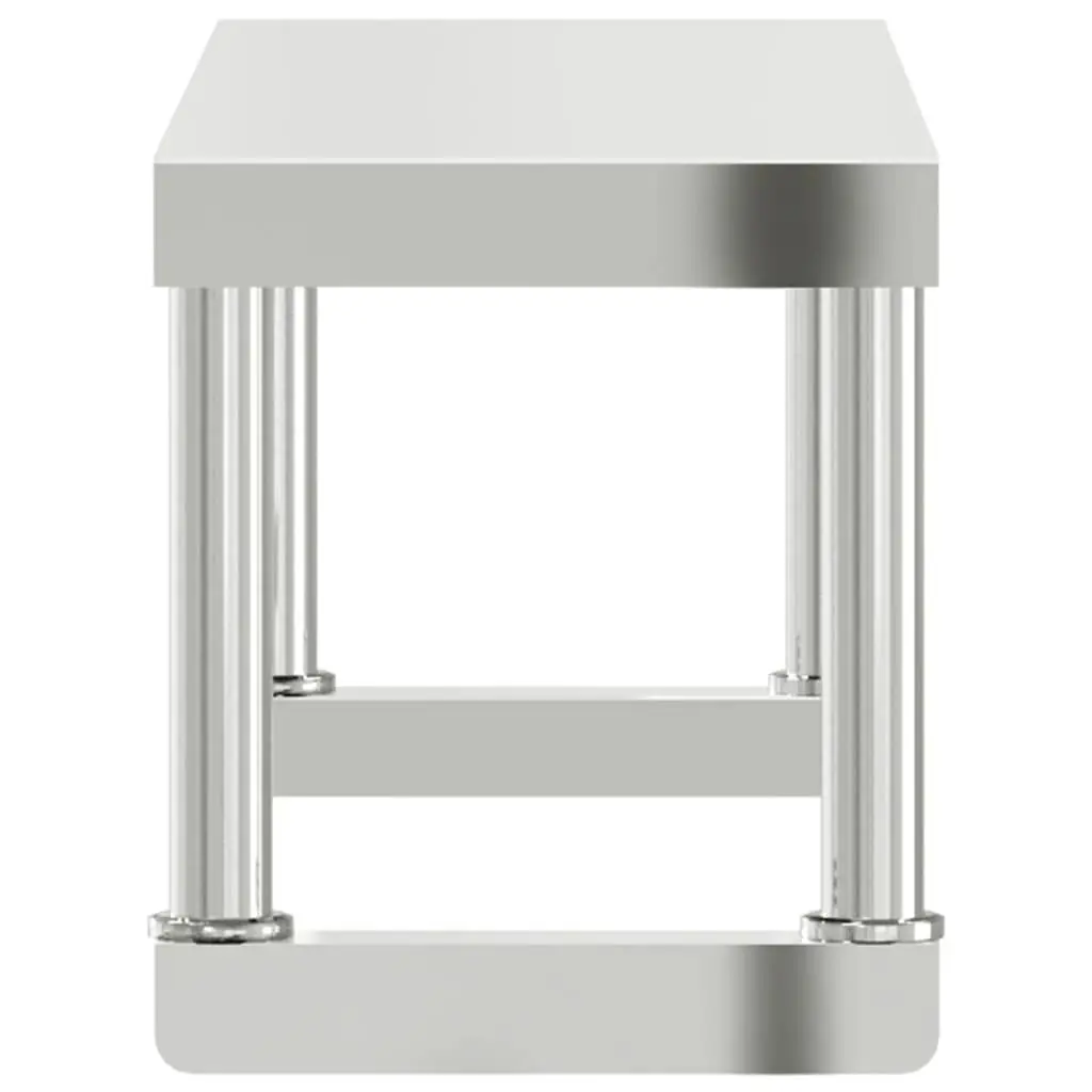 Stainless Steel Work Table Overshelf Mounted Prep Kitchen Storage Workspace 110 x 30 x 35 cm