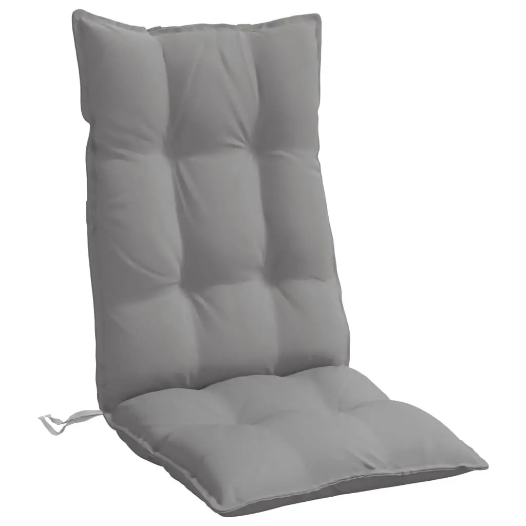 Highback Chair Cushions Grey 4 Pieces Oxford Fabric Outdoor Garden Patio Seat