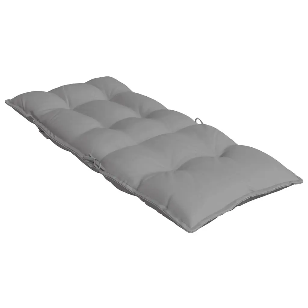 Highback Chair Cushions Grey 4 Pieces Oxford Fabric Outdoor Garden Patio Seat