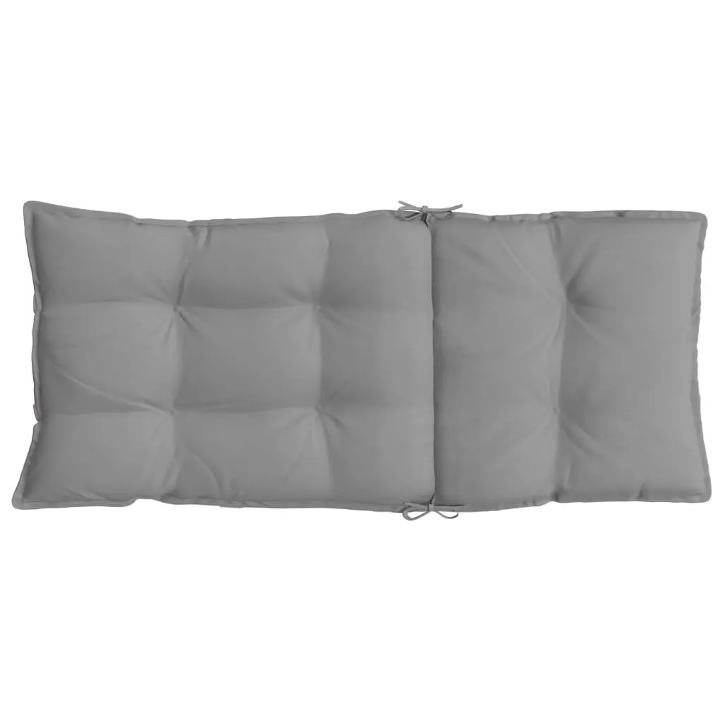 Highback Chair Cushions Grey 4 Pieces Oxford Fabric Outdoor Garden Patio Seat