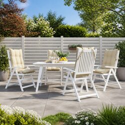 Highback Chair Cushions - Cream 4 pcs for Your Comfort