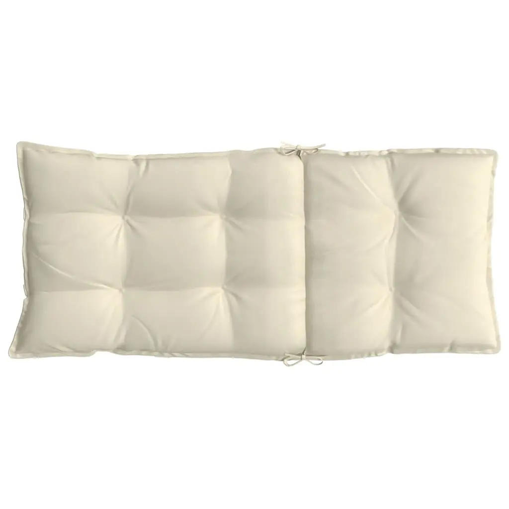 Highback Chair Cushions Cream 4 Piece Durable Oxford Fabric Soft Filling Outdoor Indoor Seating Pad