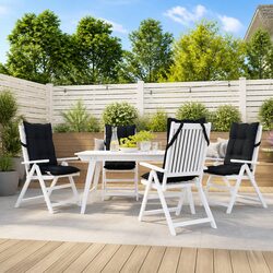 Highback Chair Cushions 4 Pack in Black—Comfort Assured