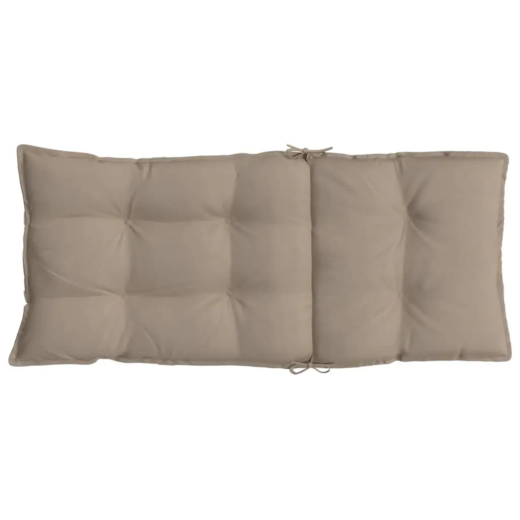 Highback Chair Cushions Taupe Oxford Fabric 6 Piece Outdoor Garden Patio Seat Pad