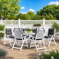 Lowback Chair Cushions 6 pcs - Comfortable Outdoor Option