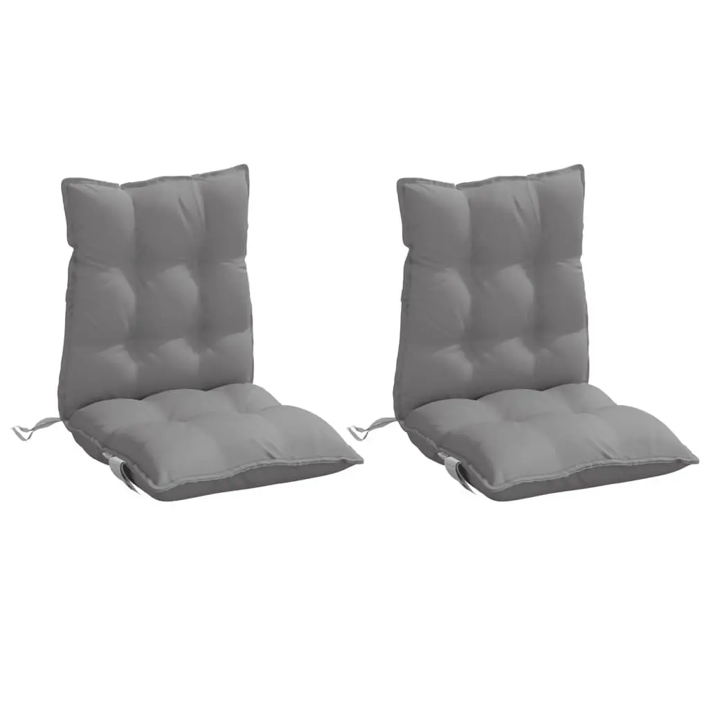 Lowback Chair Cushions Grey 2 Pieces Oxford Fabric Outdoor Garden Patio Seat Pad