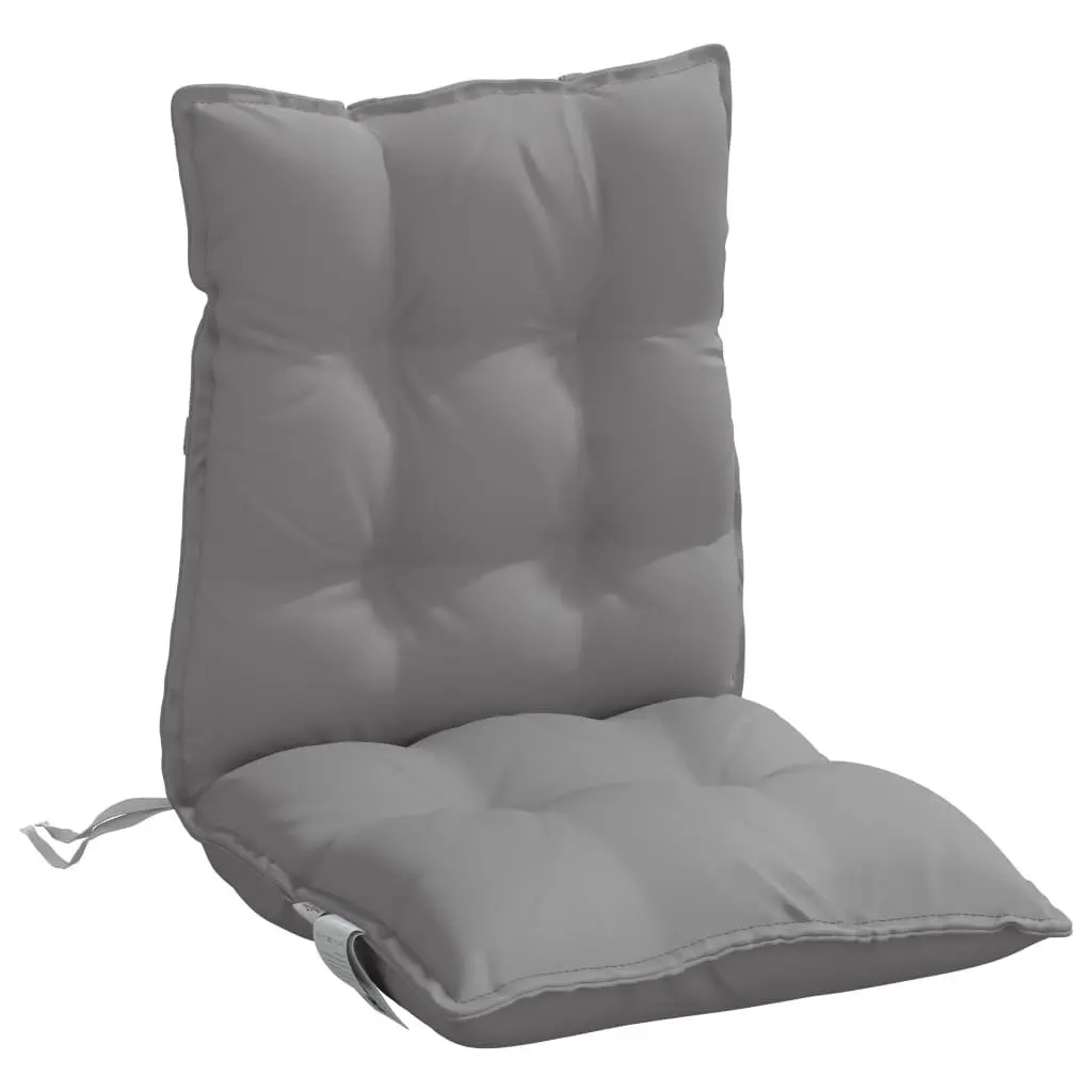 Lowback Chair Cushions Grey 2 Pieces Oxford Fabric Outdoor Garden Patio Seat Pad