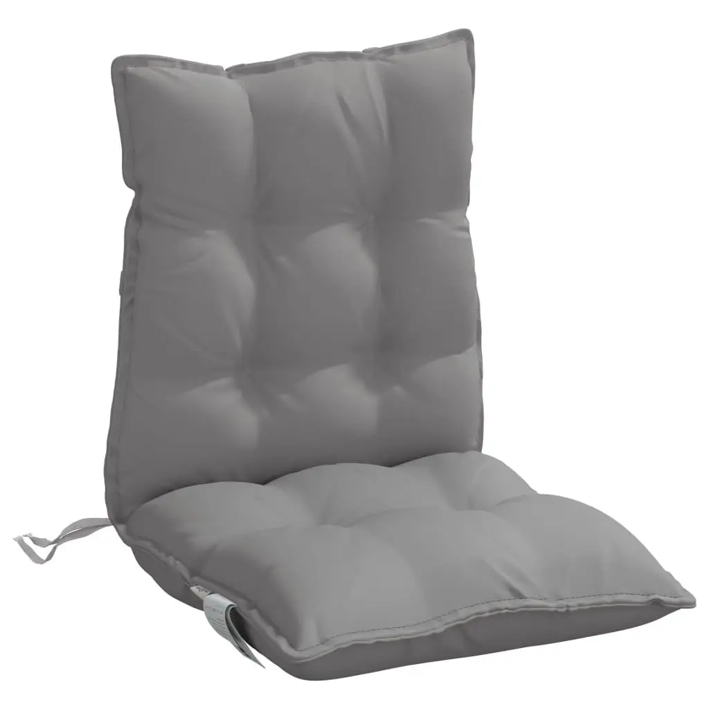 Lowback Chair Cushions Grey 4 Piece Set Oxford Fabric Outdoor Garden Patio Seat