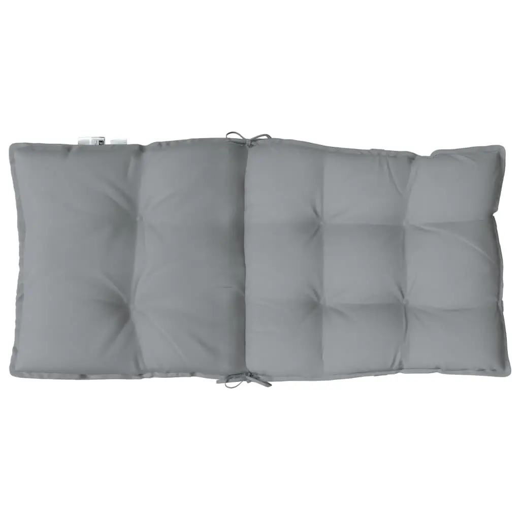 Lowback Chair Cushions Grey 4 Piece Set Oxford Fabric Outdoor Garden Patio Seat