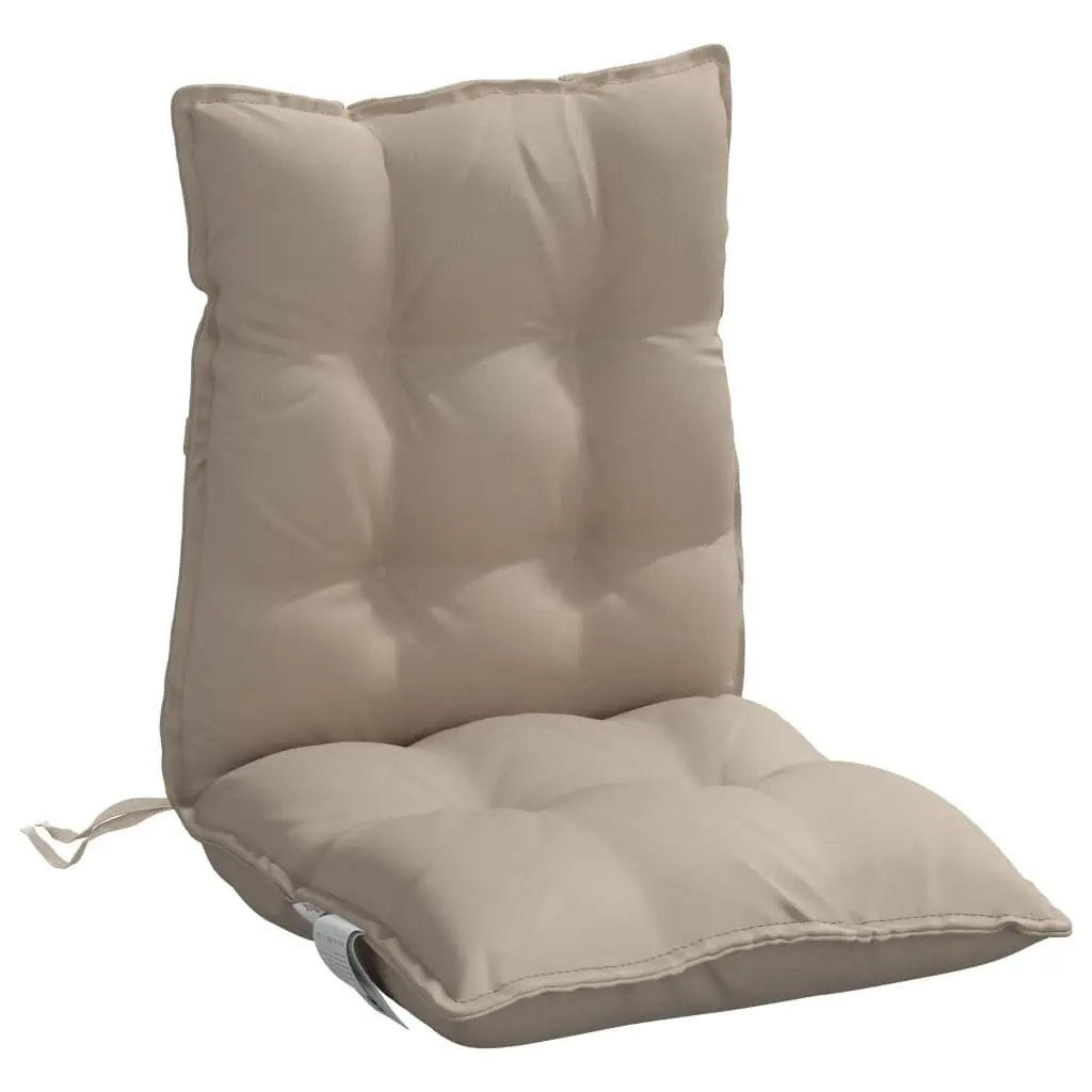 Lowback Chair Cushions Taupe 4 Pieces Oxford Fabric Outdoor Garden Patio Seat