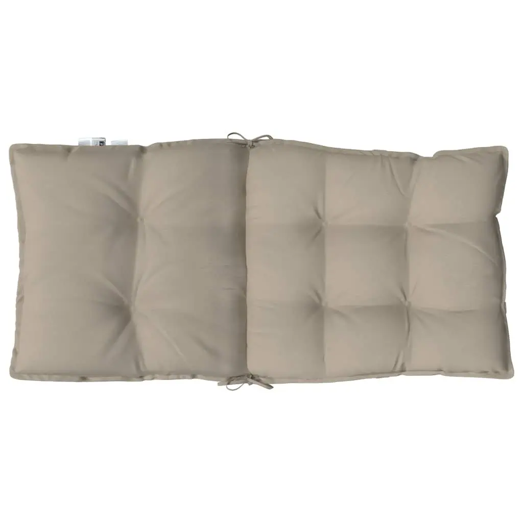 Lowback Chair Cushions Taupe 4 Pieces Oxford Fabric Outdoor Garden Patio Seat