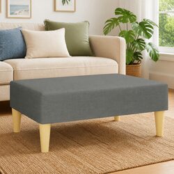 Compact Dark Grey Footstool for Your Living Room