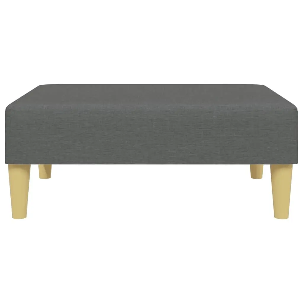 Dark Grey Fabric Footstool Foot Rest Ottoman Compact Living Room Furniture