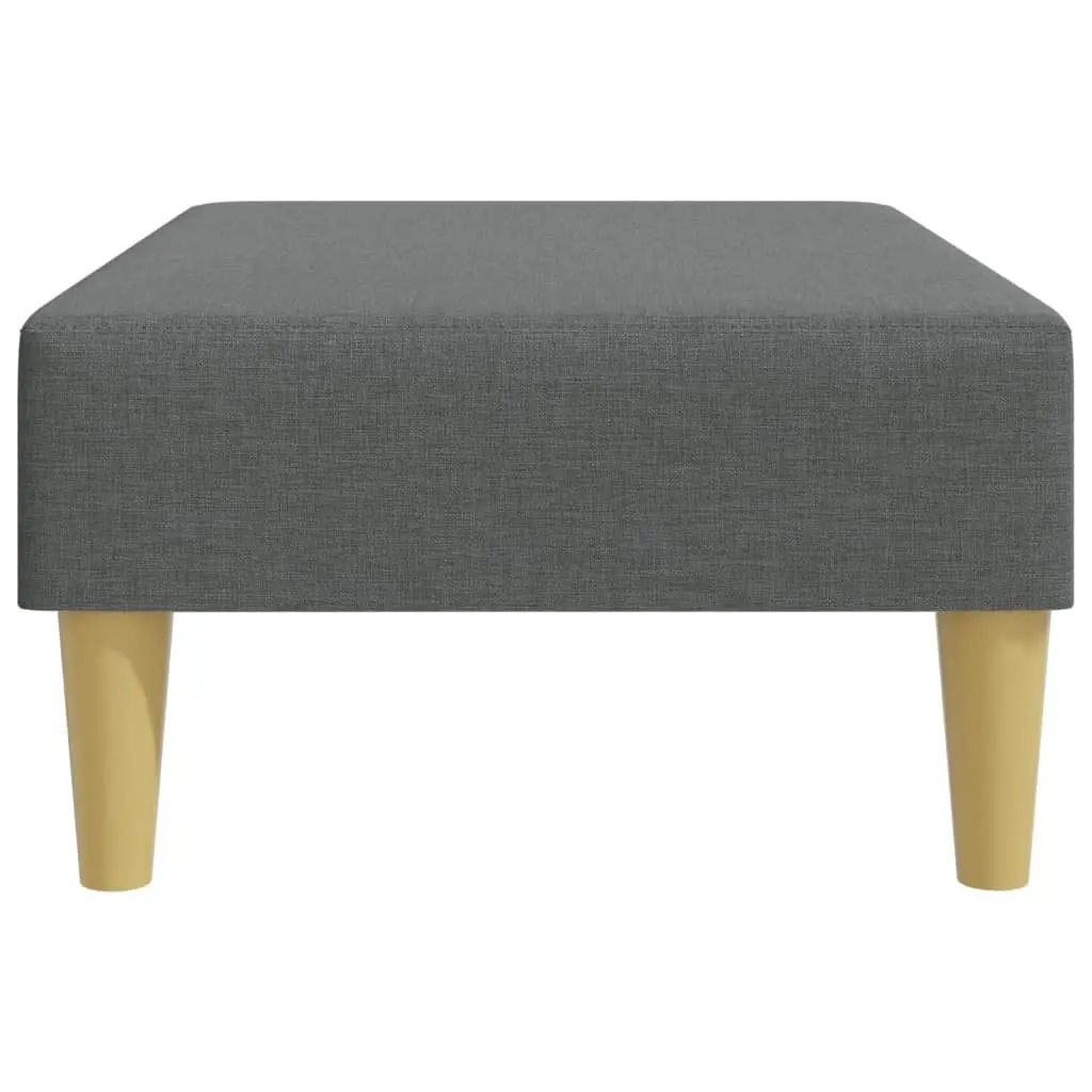 Dark Grey Fabric Footstool Foot Rest Ottoman Compact Living Room Furniture