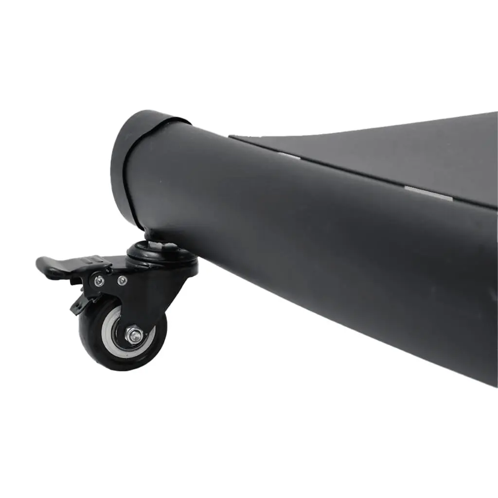 TV Stand on Wheels Black Height Adjustable for 32-70 Inch Monitors with Lockable Castors