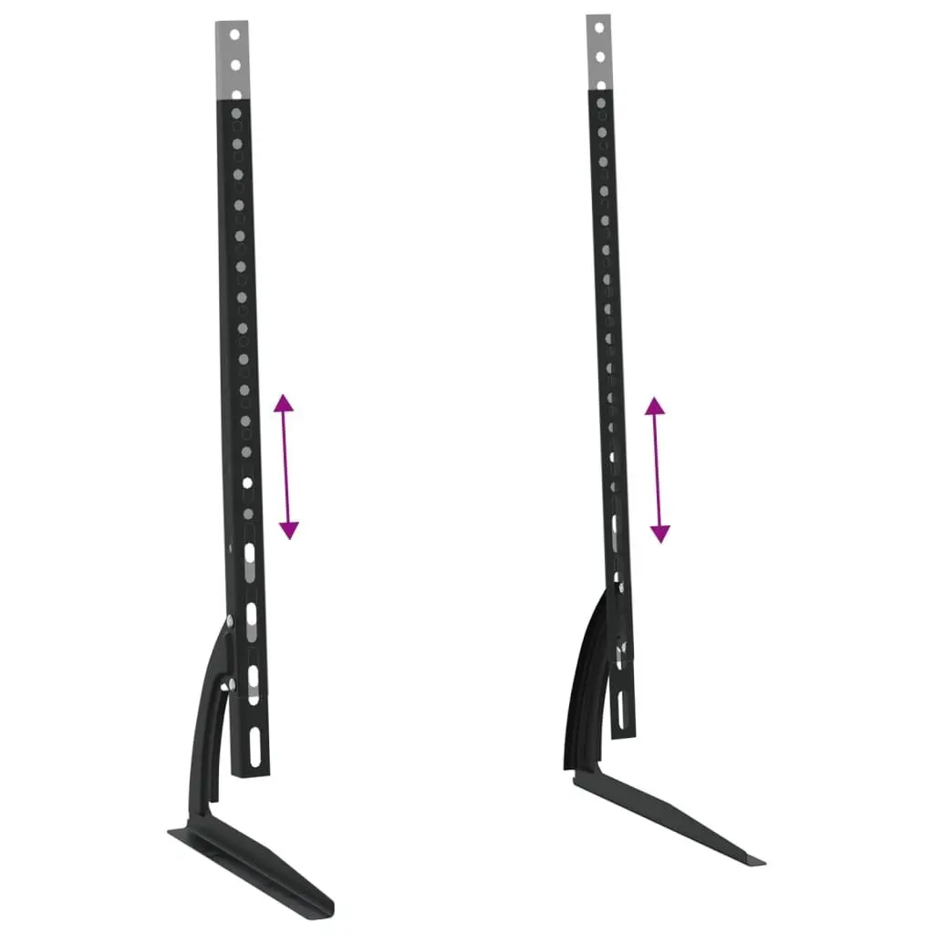 TV Stand Mount Black Height Adjustable for 37-75 Inch Screens